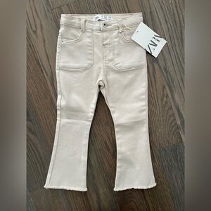 NWT Zara khaki soft flare pants